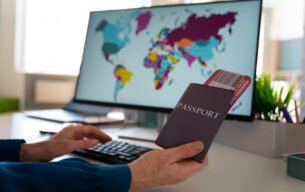 side-view-man-holding-passports